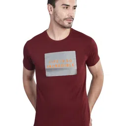 BE POSITIVE Men Typography Printed Round Neck T-shirt-picture-41