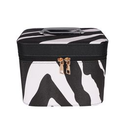 Cameleon Black & White Printed Makeup Organizer-33