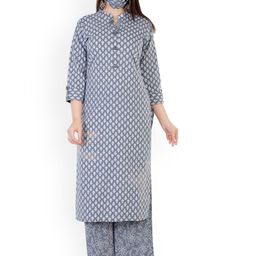 OH MI DIOS Women Floral Printed Cotton Kurta with Palazzo-image-80