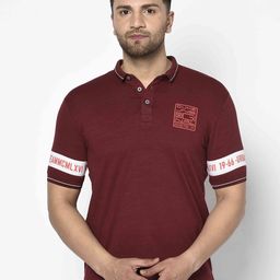 Duke Men Polo Collar Applique Slim Fit T-shirt-image-14