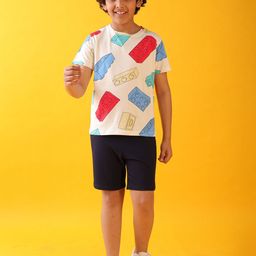 Anthrilo Boys Printed T-shirt with Shorts-picture-10