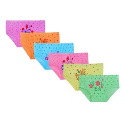 KIDBIRD Pack Of 6 Infants Printed Cotton Briefs V-Degin-Shorty-6001-58