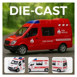 Fiddlerz Die Cast Pull Back Mini Rescue Van Toy - (Color & Design May Vary) image 5