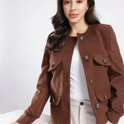 her by invictus Round Neck Overcoat-picture-1