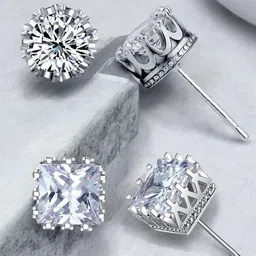fabula Square Studs Earrings-9