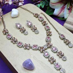 VATSALYA creation Women PinkJewellery Set-image-25