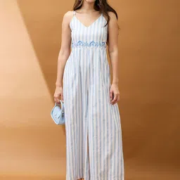 Globus Striped Basic Jumpsuit with Embroidered-17