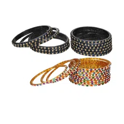 1ST TIME Black Alloy Bangle-37