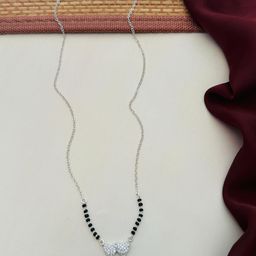 Anouk Silver-Plated Artificial Stones and Beads Mangalsutra-image-18