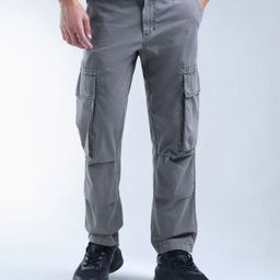 Flying Machine Men Relaxed Loose Fit Cargos Trousers-picture-7