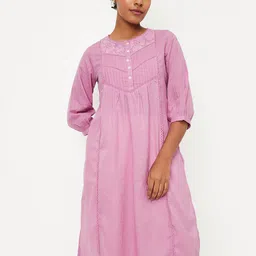 max Women Thread Work Anarkali Kurta-image-30