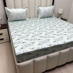 Pure Decor Lifestyle Green Printed Pure Cotton 220TC King Bedsheet Set 2.74m x 2.74m-image-68