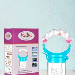 Kritiu White & Blue Silicone Fruit & Food Nibbler Feeder-image-59