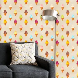ArtzFolio Printed UV-Resistant Anti-Bacterial Watercolour Ice Cream Peel & Stick Wallpaper-image-82