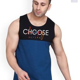 SLOWLORIS Pack Of 2 Typography Printed Cotton Gym Vest-picture-46