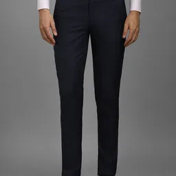 Louis Philippe Men Striped Slim Fit Trousers-picture-16