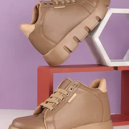 The Roadster Lifestyle Co. Women Lace-Ups Round Toe Mid Top Lightweight Sneakers-50