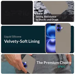SPRIG Solid Printed iPhone 16 Plus Bumper Case Mobile Accessories image 3