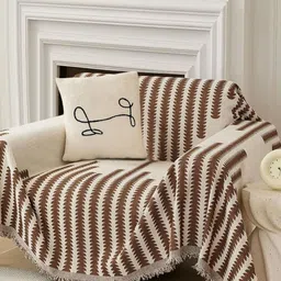 The Furnishing Tree Brown Polyester Sofa Covers With Arms-image-87