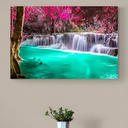 Tushaco Handicrafts Unisex Pink Canvas Wall Paintings-image-51