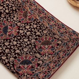Soch Embroidered Velvet Dupatta with Thread Work image 4