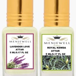 Menjewell Set Of 2 Lavender Love & Royal Kewda Attar - 10 ml-18