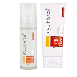 Riyo Herbs Sun Protection Sunscreen Cream & Spray SPF50 Broad Spectrum - 50g & 100ml-17