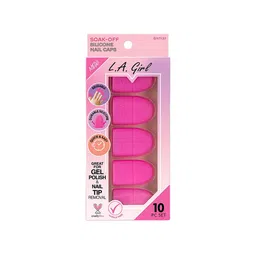 L.A Girl 10 Pcs Soak-Off Silicone Nail Cap - Pink-41
