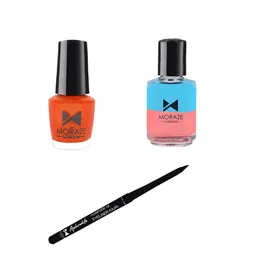 Moraze Women Combo of Nail Polish 5ml With Nail Paint Remover 30ml & Kajal 0.35 GM-image-30