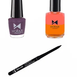 Moraze Women Combo of Nail Polish 5ml With Nail Paint Remover 30ml & Kajal 0.35 GM-image-33