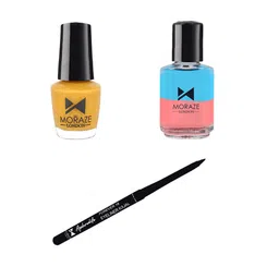 Moraze Women Combo of Nail Polish 5ml With Nail Paint Remover 30ml & Kajal 0.35 GM-image-26