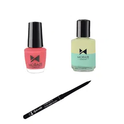 Moraze Women Combo of Nail Polish 5ml With Nail Paint Remover 30ml & Kajal 0.35 GM-image-31