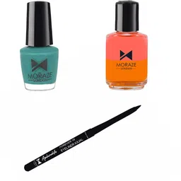 Moraze Women Combo of Nail Polish 5ml With Nail Paint Remover 30ml & Kajal 0.35 GM-image-35
