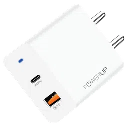 POWERUP 20W Type A & Type C 2-Port Fast Charger (Adapter Only, Multiple Safety Protection, White)-13