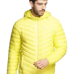 Wildcraft Men Yellow Water Resistant Puffer Hooded Jacket-image-59