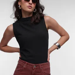 French Connection Textured High Neck Top-image-61