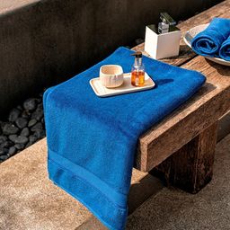 DDecor Blue Solid 650 GSM Cotton Bath Towel-image-27