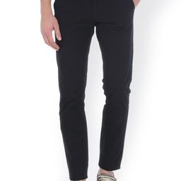 Basics Black Tapered Fit Chino Trousers-image-40