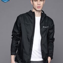 Columbia Men Black EvaPOURation Rain Jacket-image-87