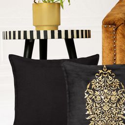 HOUZZCODE Set of 2 Ethnic Motifs Square Cushion Covers image 1