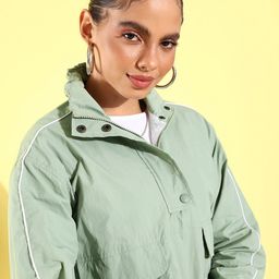 Mast & Harbour Solid Mock-Collar Tailored Jacket-image-47