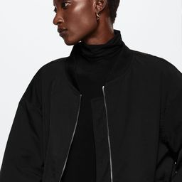 MANGO Women Black Oversized Sustainable Bomber Jacket-picture-22