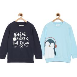The Mom Store Kids Pack Of 2 Printed Cotton Sweatshirts-picture-55