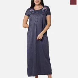 Be You Pack Of 2 Women Striped Maternity Maxi Nightdress-image-50