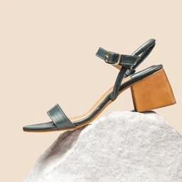 her by invictus Teal Blue Solid Block Heels-picture-10