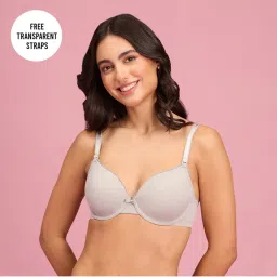 Nykd by Nykaa The Sweetheart Neckline Wired Bra - Grey NYB291-picture-31