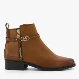 Women Pup Tan Leather Boots-image-81
