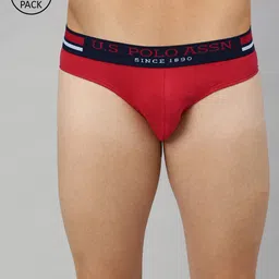 U.S. Polo Assn. Men Pack of 2 Red Cotton Briefs Y9I006-125-P2-picture-30