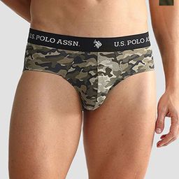 U.S. Polo Assn. Men Pack Of 2 Mid- Rise Anti microbial Basic Briefs OEB10-179-P2-2