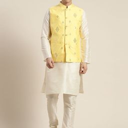 SOJANYA Kurta With Churidar & Nehru Jacket-48